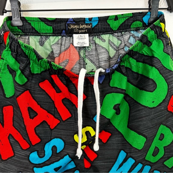 Jams World Shorts Mens Large Surf Line Hawaii Cotton Vintage 90s Beach USA - Picture 8 of 8